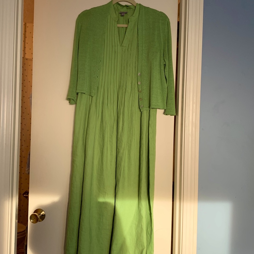 J Jill midi dress and matching sweater size sm